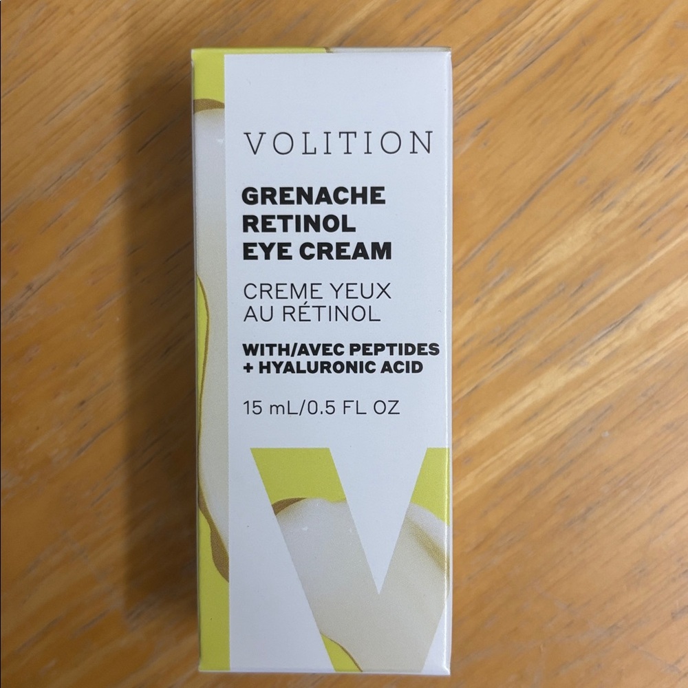 Volition Grenache Retinol Eye Cream .5 Fl Oz Peptides + Hyaluronic Acid